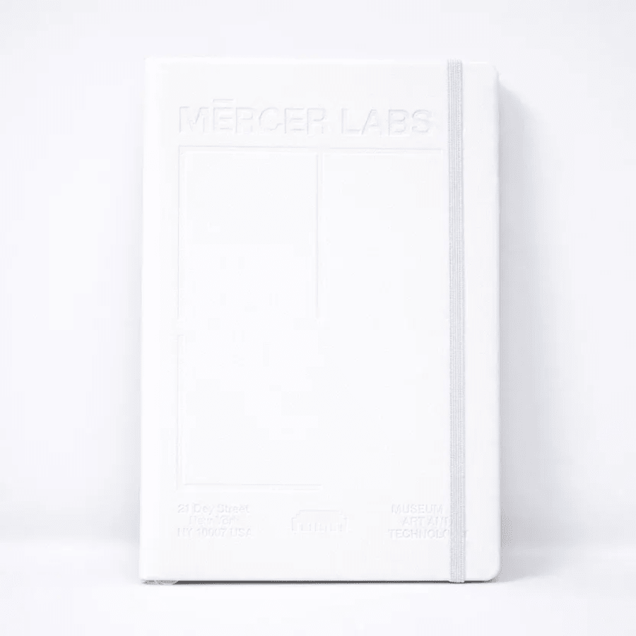 White Leather Mercer Labs Journal