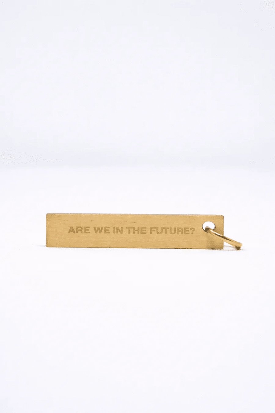 "Are We In the Future" Brass Key Ring